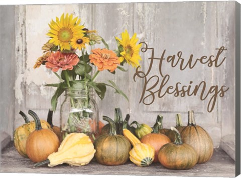 Framed Harvest Blessings Print