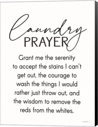 Framed Laundry Prayer Print