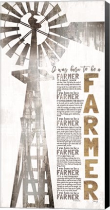 Framed Born to be a Farmer Print