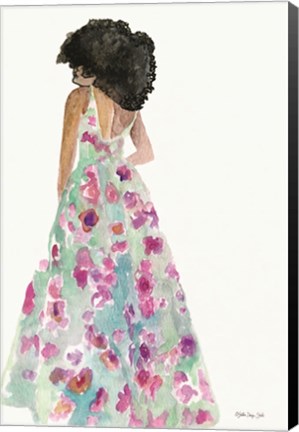 Framed Floral Gown 2 Print