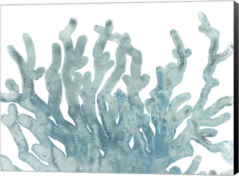 Framed Blue Macro Coral III Print