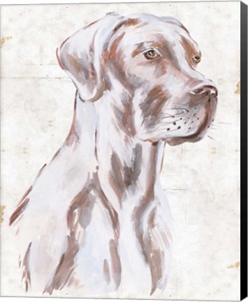 Framed Sitting Dog IV Print