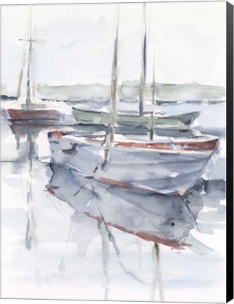 Framed Watercolor Harbor Study I Print