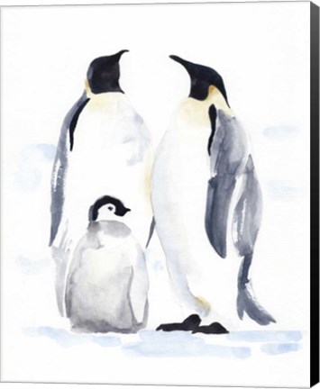 Framed Emperor Penguins II Print