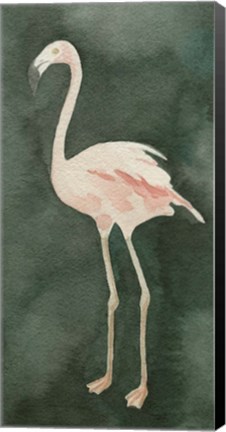 Framed Forest Flamingo I Print