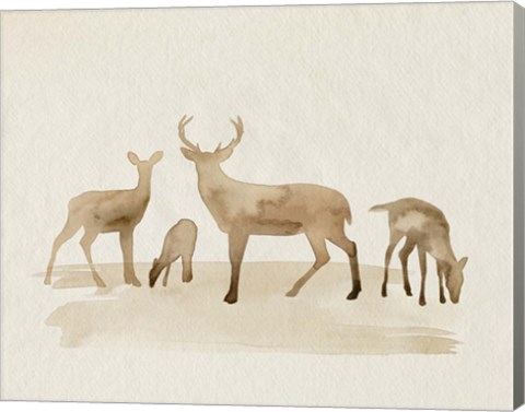 Framed Whitetail Herd I Print