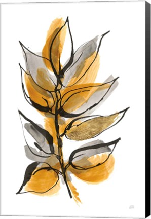 Framed Amber Leaves I Print