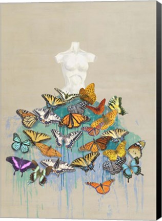 Framed Dress of Butterflies I Print