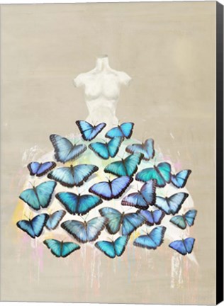 Framed Dress of Butterflies II Print