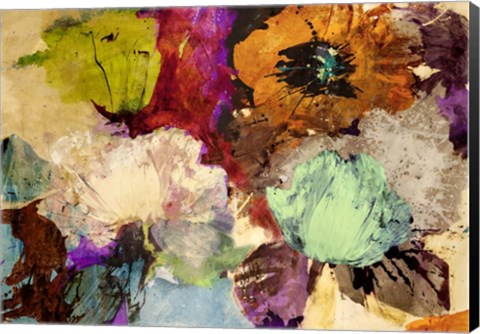 Framed Floating Flowers Print