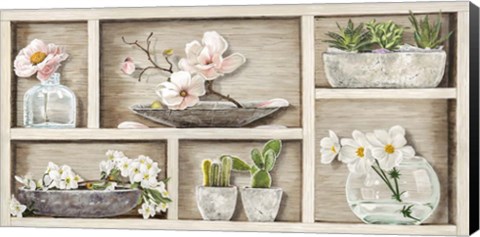 Framed Fleurs et Memoires I Print