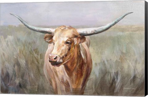 Framed Big Sky Longhorn Print