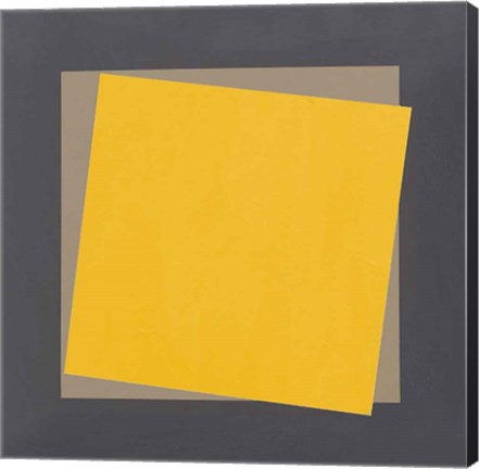 Framed Geo Natural Core Yellow Print