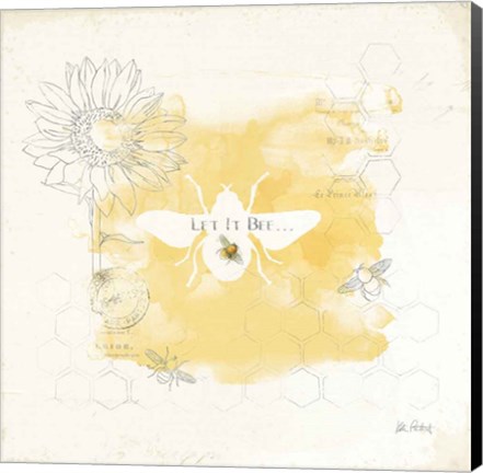 Framed Bee and Bee VII Honeycomb Print