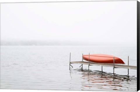 Framed Red Canoe Print