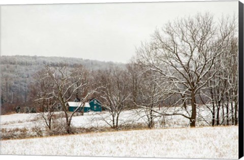 Framed Teal Farmhouse Print