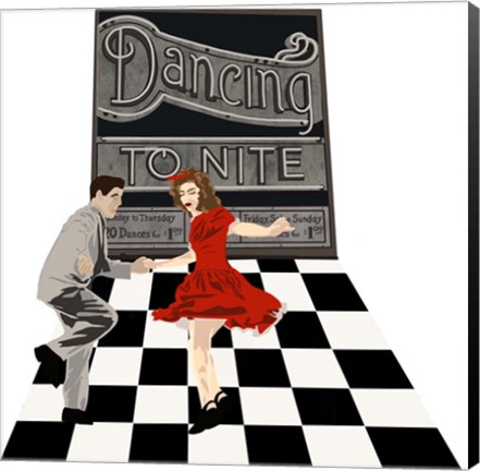 Framed Dancing To Nite Print