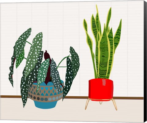 Framed Potted Plant Friends I Print