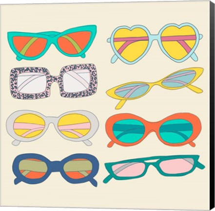 Framed Retro Sunglasses Print