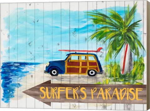 Framed Surfer&#39;s Paradise Print