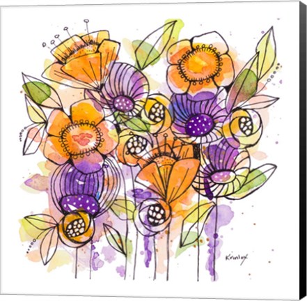 Framed Floral Whisps Print