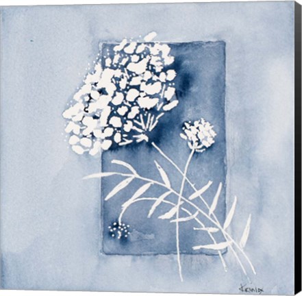 Framed Blue And White Floral Framed Print