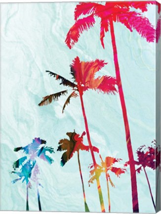 Framed Colorful Palms Print