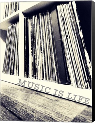 Framed Music Is Life Print