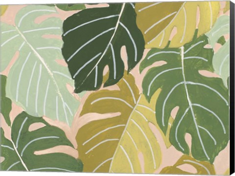 Framed Back To Nature Palm Leaves Print