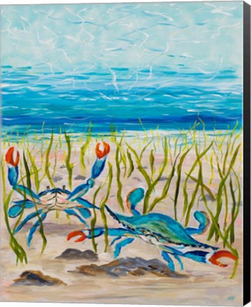 Framed Blue Crabs Print