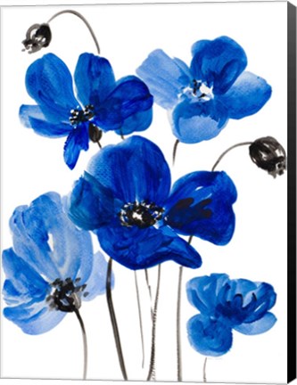 Framed Cobalt Garden II Print