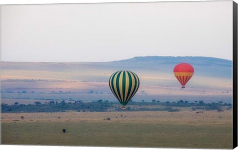 Framed Hot Air Balloons over Kenya I Print