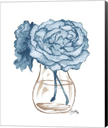 Framed Blue Roses II Print