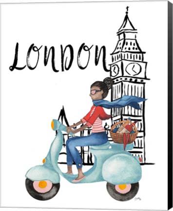 Framed London By Moped Print