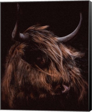 Framed Moody Cow Print