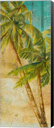 Framed Beach Palm Panel I Print