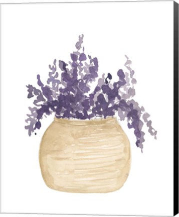 Framed Pot Of Lavender Print