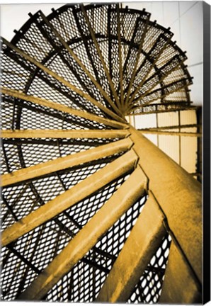 Framed Golden Staircase Spiral Print