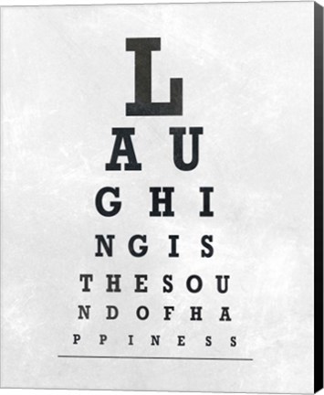 Framed Eye Chart Typography II Print