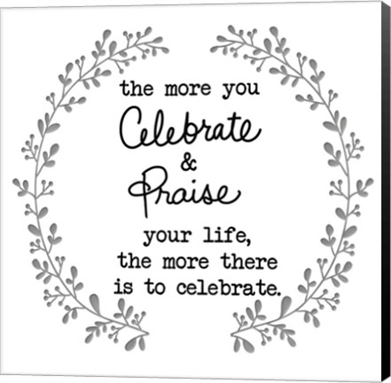 Framed Celebrate And Praise Print