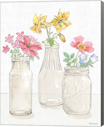 Framed Peaceful Petals III Print