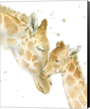 Framed Giraffe Love Print