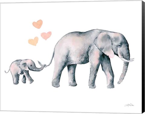 Framed Elephant Love Print