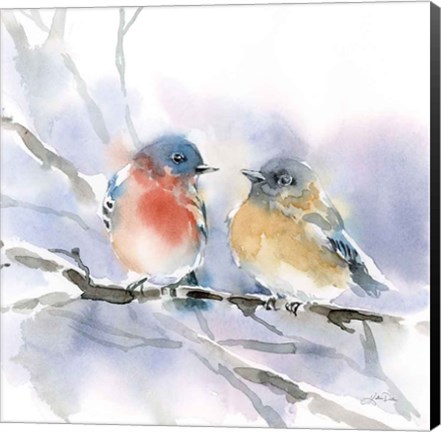 Framed Bluebird Pair Print