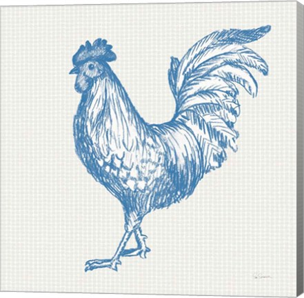 Framed Cottage Rooster IV Print