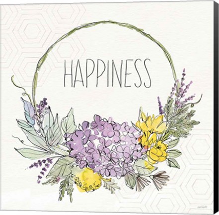 Framed Honeybee Blossoms IX Print