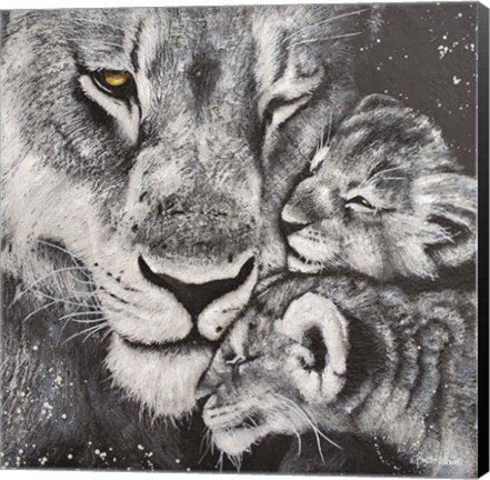 Framed Lioness Print