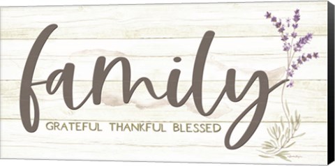 Framed Family - Grateful, Thankful, Blessed Print