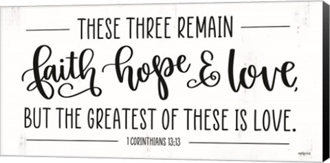 Framed Faith, Hope &amp; Love Print