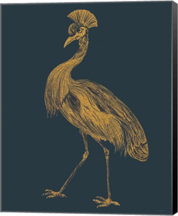 Framed Gilded Crane Print